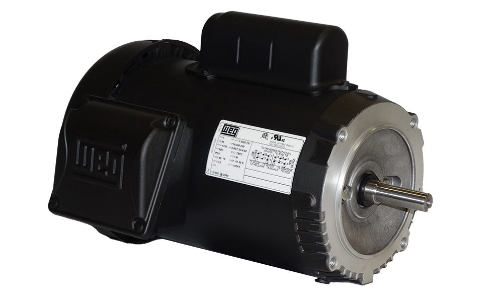 1HP WEG 1800RPM 143/5TC TEFC 1PH MOTOR 00118ES1ER143TC-S